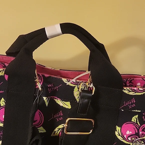 BETSEY JOHNSON FLORAL CANVAS TOTE - Picture 3 of 16